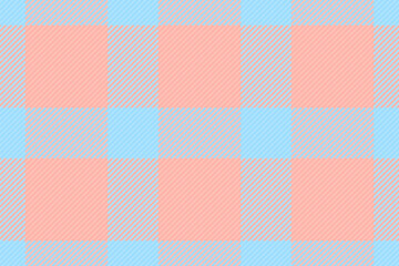 Menswear fabric seamless textile, composition texture background pattern. Single check tartan vector plaid in cyan and light colors.