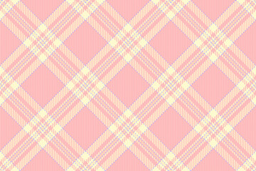 Empty fabric tartan pattern, scratched background texture seamless. Season plaid check textile vector in light and light goldenrod yellow colors.