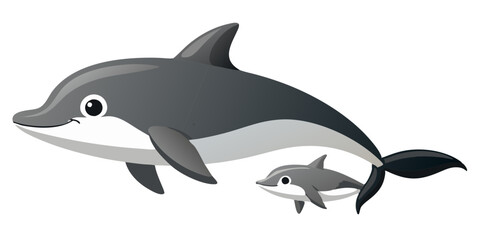 Fototapeta premium vector illustration of a dolphin