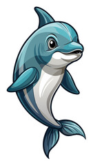 Naklejka premium dolphin isolated on white background