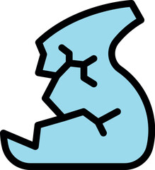 Light blue broken eggshell symbolizing fragility, new life, and the delicate balance of nature