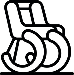 Comfortable rocking chair standing on floor, perfect for relaxing at home