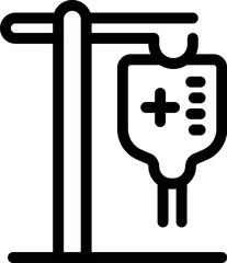 Iv drip solution bag hanging on a stand, providing intravenous therapy and essential fluids for patient care in healthcare settings
