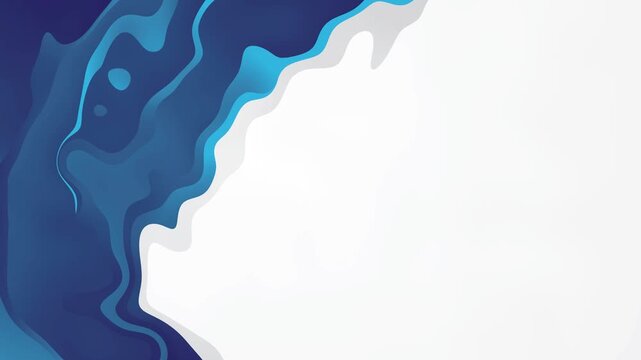 Abstract Blue White Liquid Background Animation