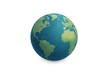 Fototapeta premium Earth globe showing continents and oceans, representing global communication, travel, and environmental concepts