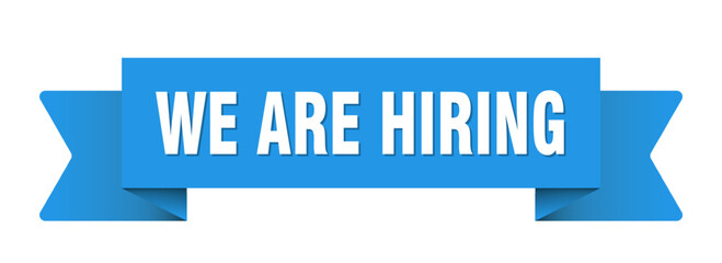 we are hiring ribbon isolated on transparent background. we are hiring ribbon