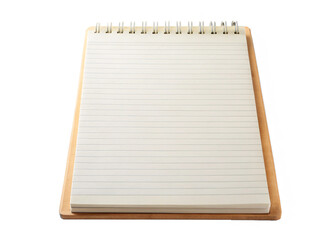 Writing pad sheet isolated on white background
