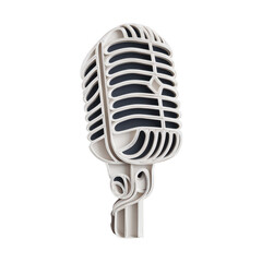 Fototapeta premium Quilling Art of a Vintage Microphone