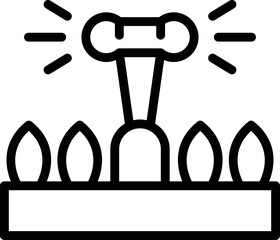 Smart irrigation system icon representing precision farming technology for efficient watering in agriculture