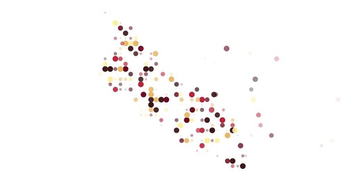 Digital Circles Forming Modern Map of Aruba