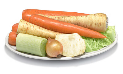 Włoszczyzna na białym talerzyku