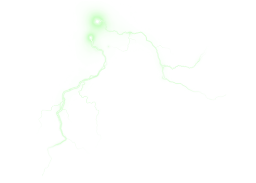 Png Green Lightning Overlay PNG with Transparent Background