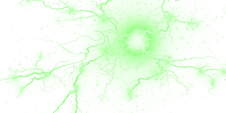 Png Green Lightning Shock Effect Overlay PNG on transparent background