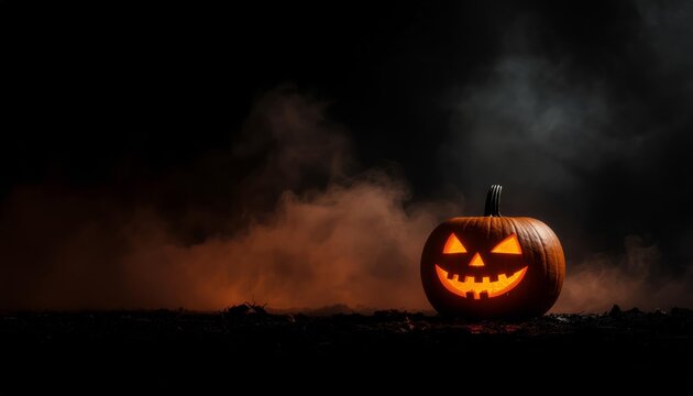 Pumpkin, Halloween pumpkin lantern, On Halloween day pumpkin jack o lantern on black background.