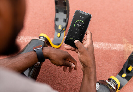 Athlete Tracks Performance Digitally Mockup PSD