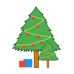 christmas tree with gifts