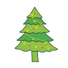 christmas tree vector illustration