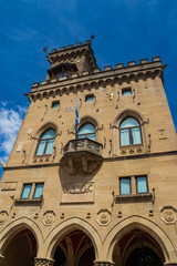 Fototapeta premium Palazzo Pubblico, Public Palace, the town hall of the City of San Marino