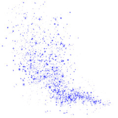 Obraz premium Png Blue Sparkle Dust PNG Overlay on transparent background