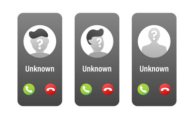 Incoming call interface showing unknown caller identity scam