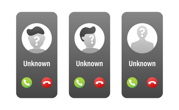 Incoming call interface showing unknown caller identity scam