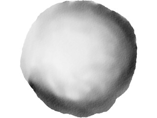 Abstract Dark Rough Watercolor Texture PNG Shape Decoration on Transparent Background