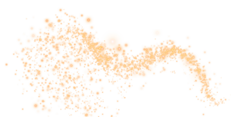 Png Orange Sparkle Trail PNG Overlay on transparent background