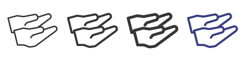 Pray Icon Vectors Set Illustration with Outline Style Variation
