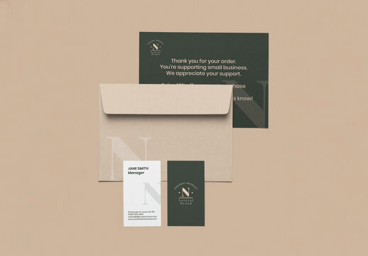 Elegant Stationery Mockup Set Design PSD