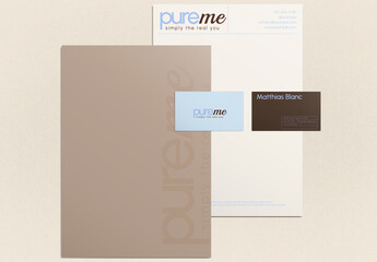 Elegant Stationery Set Design Mockup PSD