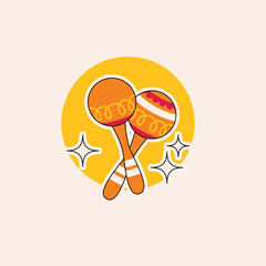 Vibrant maracas illustration bringing a festive and rhythmic energy to any celebration, perfect for cultural events, music-themed designs, or joyous occasions