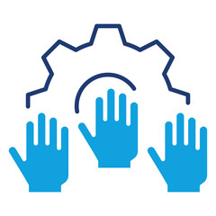 Participation Flat Blue Icon