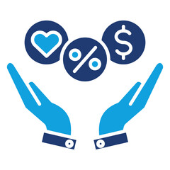 Benefit Flat Blue Icon
