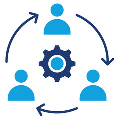 Involment Flat Blue Icon