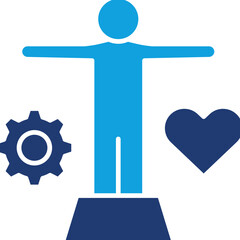Fairness Flat Blue Icon