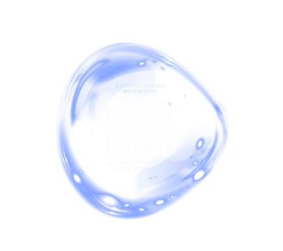 Png Blue Black Friday Speech Bubble Overlay PNG on transparent background
