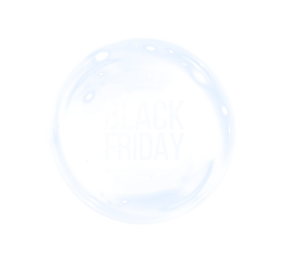 Png Blue Black Friday Bubble PNG Overlay on transparent background - Powered by Adobe