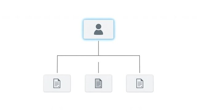 User Interface Diagram and Organizational Chart Hierarchical Structure and Layout for Effective Information Categorization and Design