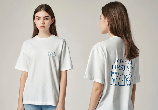 Trendy Casual Tshirt Mockup PSD