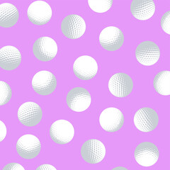 Golf Ball Seamless Pattern. Realistic Golf Ball Background. Ideal for sports branding, packaging, wallpapers, or textile prints