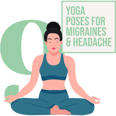 Meditative Young Woman in Teal Yoga Outfit Practicing Lotus Pose with Eyes Closed and Hands in Mudra Symbol Against a Clean White Background Peaceful Serene Atmosphere
