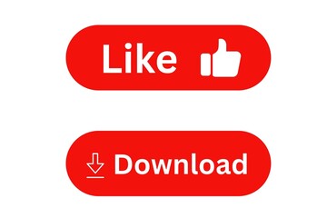  red like and download button 