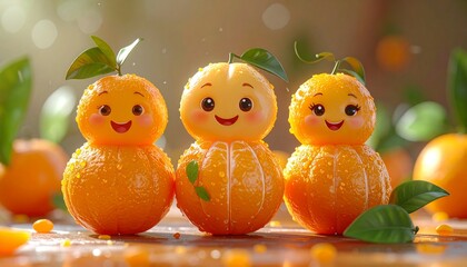 Figurki w kształcie mandarynek