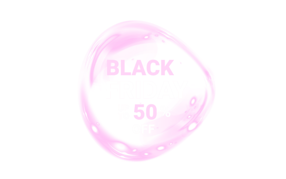 Png Pink Black Friday Sale Overlay PNG on transparent background - Powered by Adobe