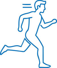 Person running exercise fitness icon