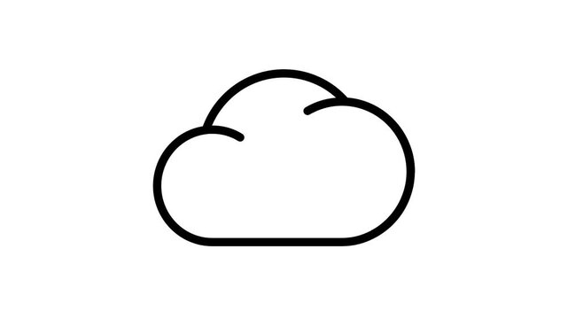 Cloud computing syncing data process animation