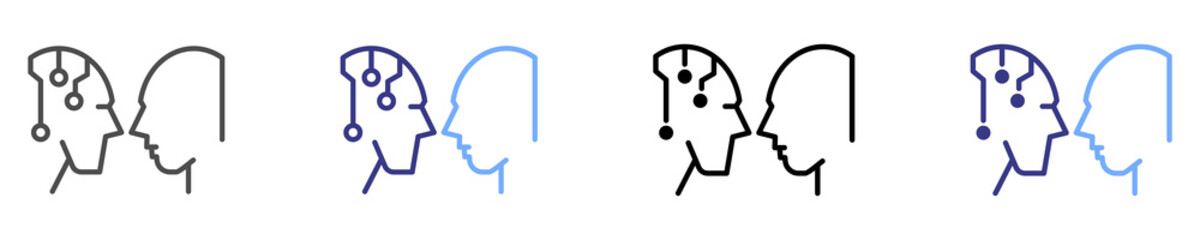 turing test icon set multiple style