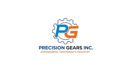 Precision Gears Inc. logo with PG initials inside a gear.