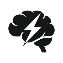 Creative idea brainstorming lightning bolt symbol insight inspiration concept vector