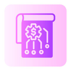 Budget planning gradient icon